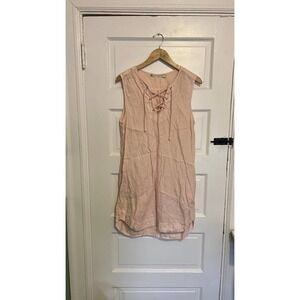 Chelsea & Violet Pink Sleeveless Linen Dress Tunic M